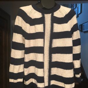 Navy and cream J. Crew sweater